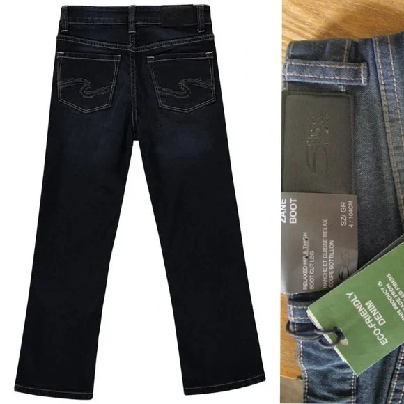 Silver Jeans & Co. NEW Boys Zane Bootcut Indigo Wash Jeans Size 4 - Picture 4 of 6